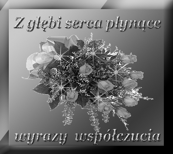 Błyszcząca kartka z bukietem kondolencyjnym
